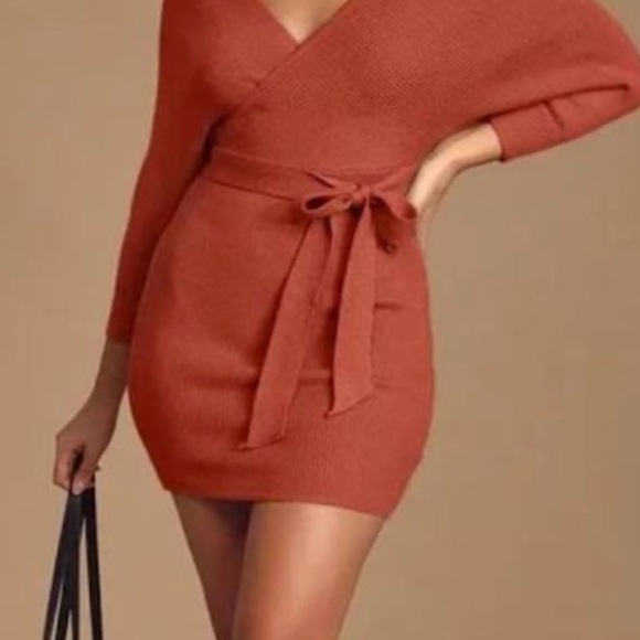 Lulu's Rust Mini Dress - Picture 3 of 6